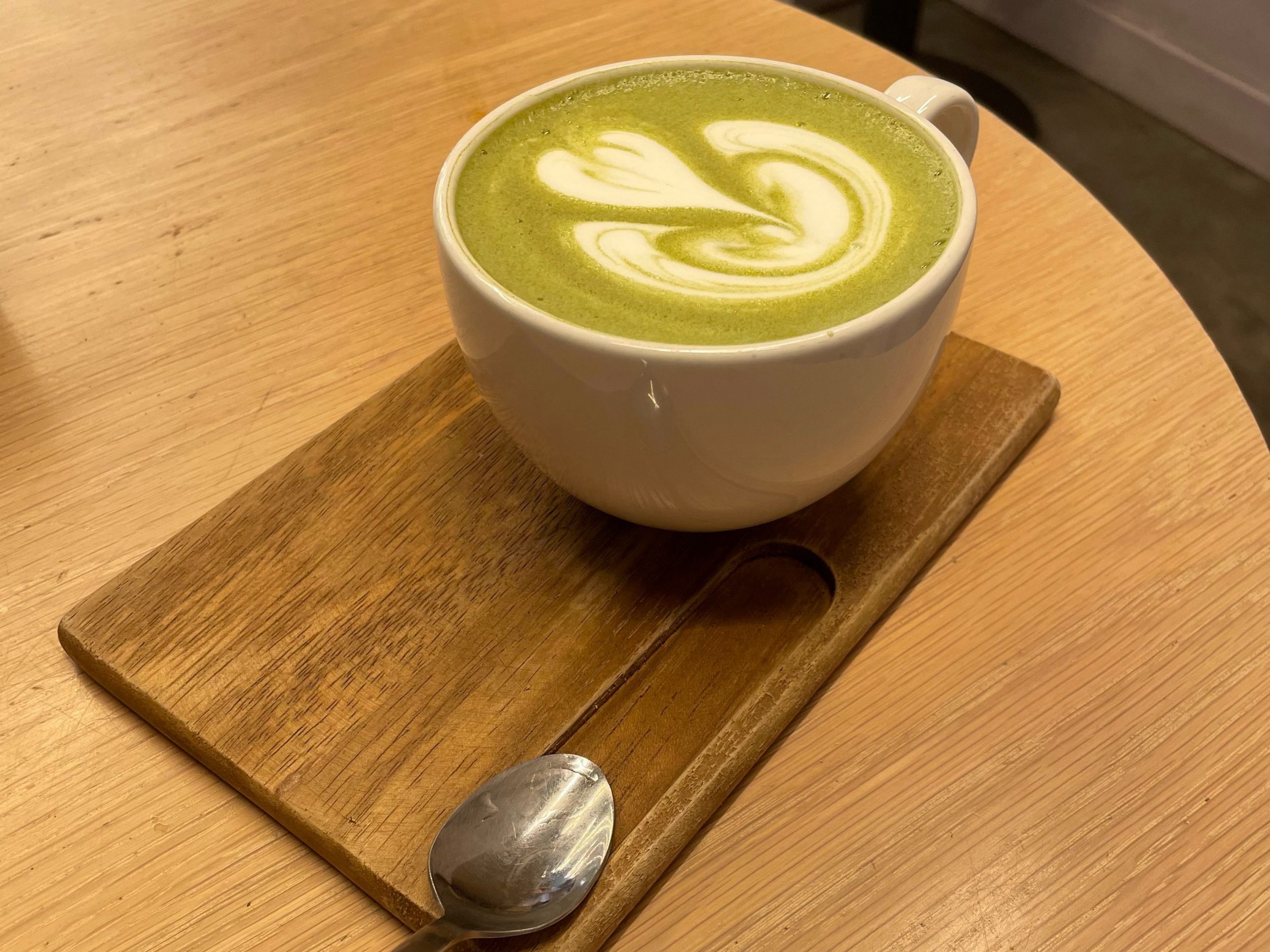 Matcha latte at Network Cafe